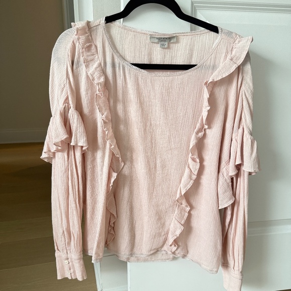 ALL SAINTS Ruffled Blouse - Picture 1 of 5